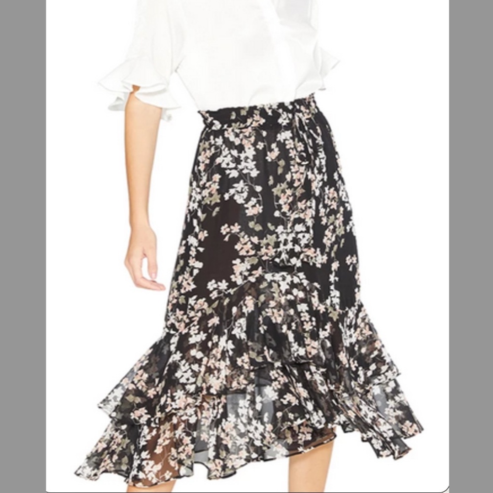 Misa Los Angeles Nenna Floral Ruffle Skirt